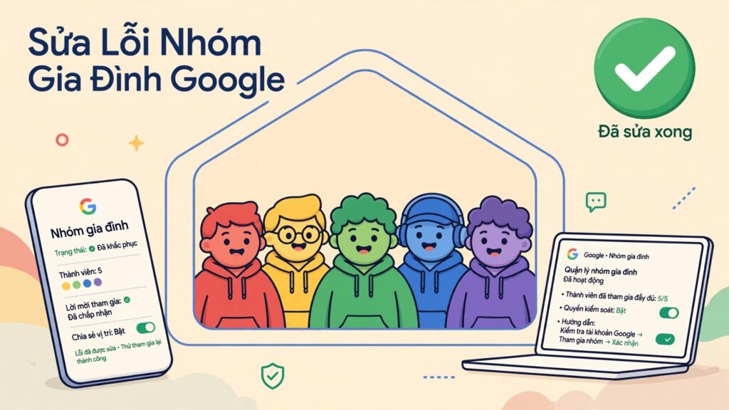 Sửa lỗi "Không thể tham gia nhóm gia đình" trên Google