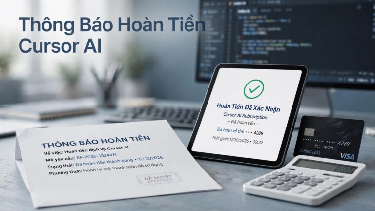 THÔNG BÁO HOÀN TIỀN CURSOR AI